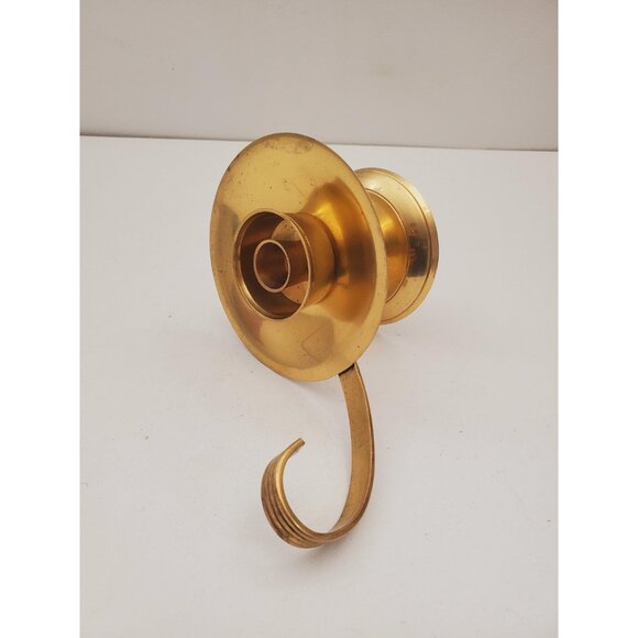 Vintage Brass Candle Holder - Brass Candlestick Holder - Brass Chamberstick - - Picture 5 of 10